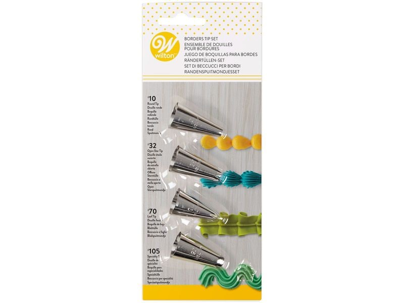 BackshopSchweiz | Wilton Border Tüllen Set | Nr. 10, Nr. 32, Nr. 70, Nr. 105