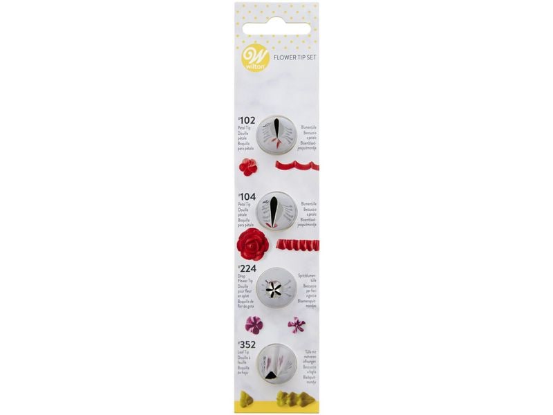 BackshopSchweiz | Wilton Tüllen Blumen Set | Nr. 102, Nr. 104, Nr. 224, Nr. 352