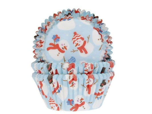 BackshopSchweiz | Backshop Backförmchen Schneemann | 50 Stück, für Cupcake und Muffin