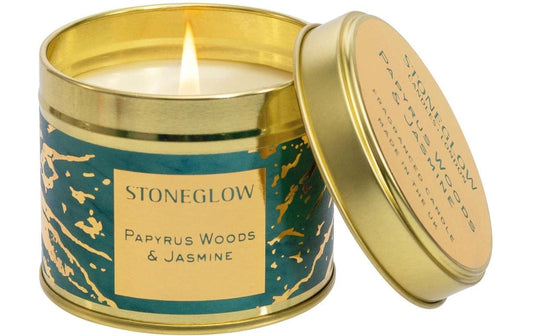 Stoneglow Dosenkerze Papyrus Woods & Jas.