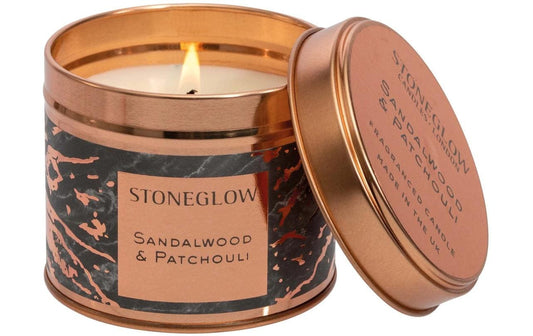 Stoneglow Dosenkerze Sandalwood & Patch.