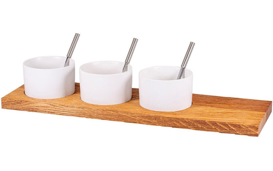 Kadastar | Apéro-Set Trio, gross | Eiche rustikal, 50 x 14 x 2 cm