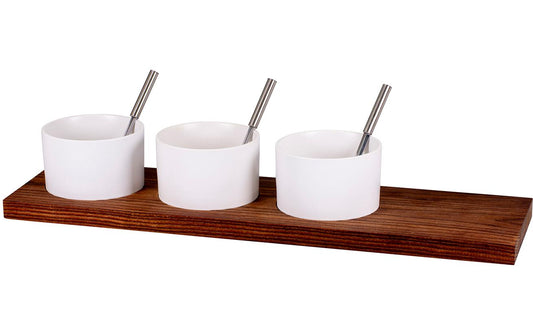 Kadastar | Apéro-Set Trio, gross | Thermo-Esche, 50 x 14 x 2 cm