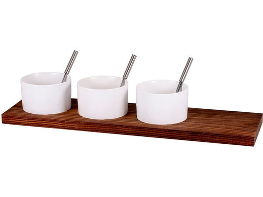 Kadastar | Apéro-Set Trio, gross | Thermo-Esche, 50 x 14 x 2 cm