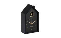 KARLSSON | Wecker Modern Cuckoo Oro | Exkl. 3 x AA Batterie, Black