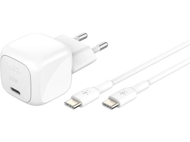 Belkin | BoostCharge Ladegerät pd/pps | 30W, USB-C/USB-C, Weiss