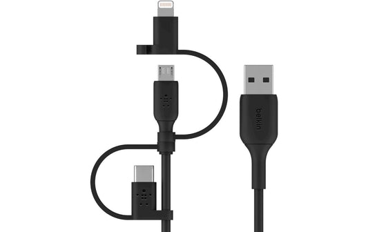 Belkin | BoostCharge Universal Ladekabel | Lightning/Micro-usb/USB-C - USB-A, Schwarz