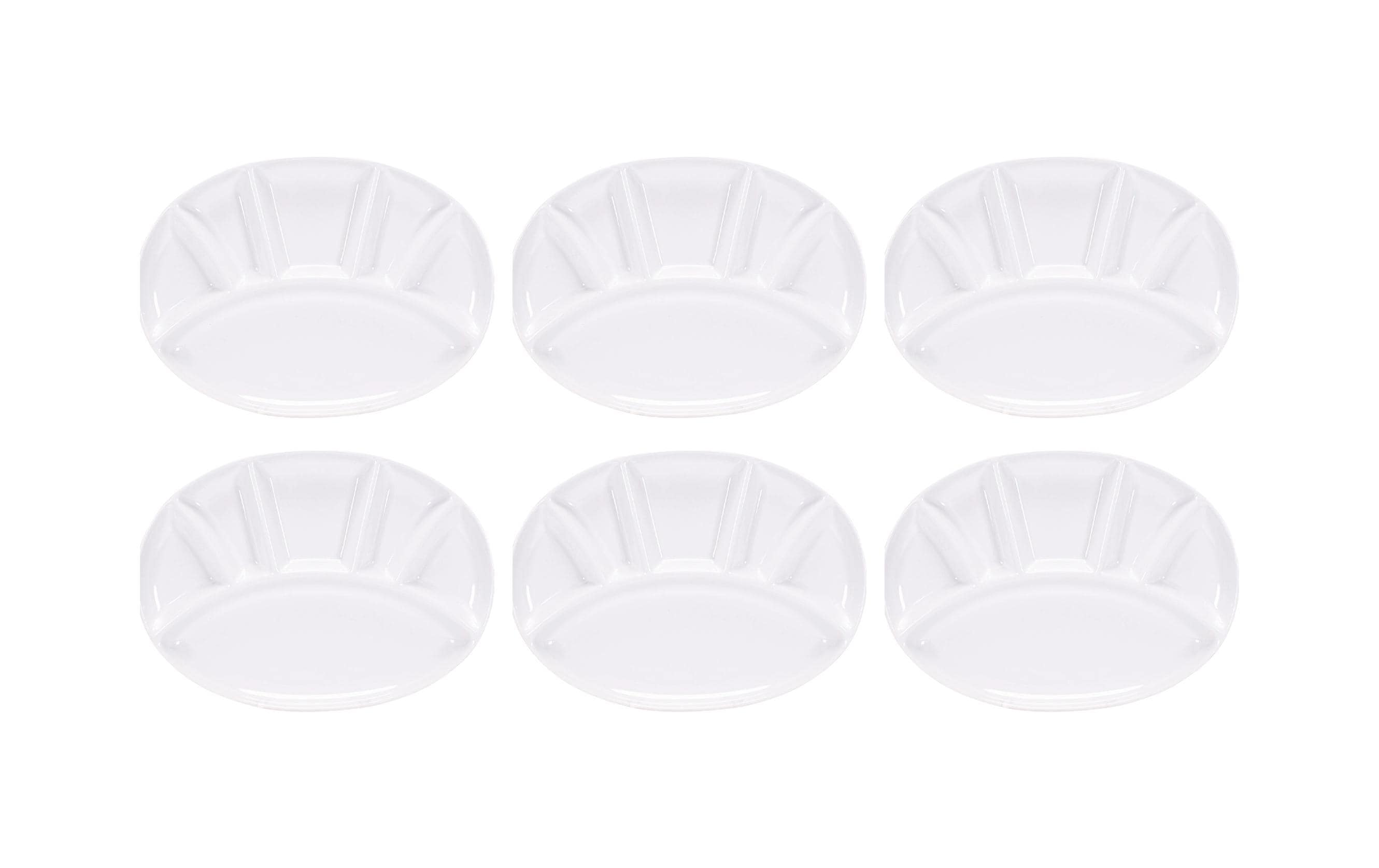 Kadastar Fleischfondue-Teller oval weiss