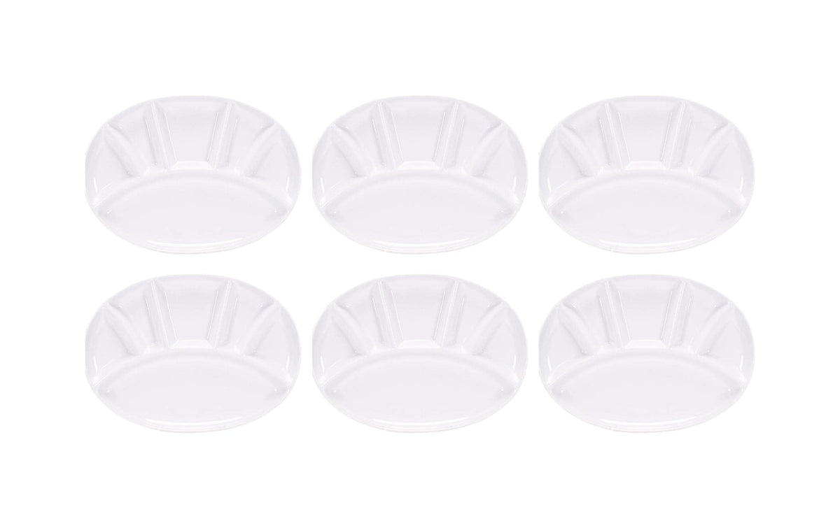 Kadastar Fleischfondue-Teller oval weiss