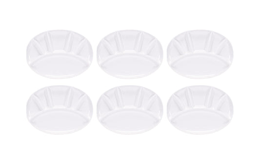 Kadastar Fleischfondue-Teller oval weiss