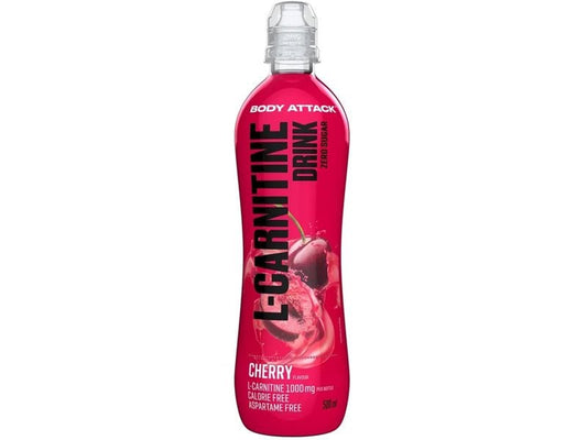 PowerFood | Body Attack L-Carnitine Drink | Cherry, 18x500ml