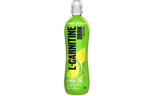 PowerFood | Body Attack L-Carnitine Drink | Lemon Lime, 18x500ml