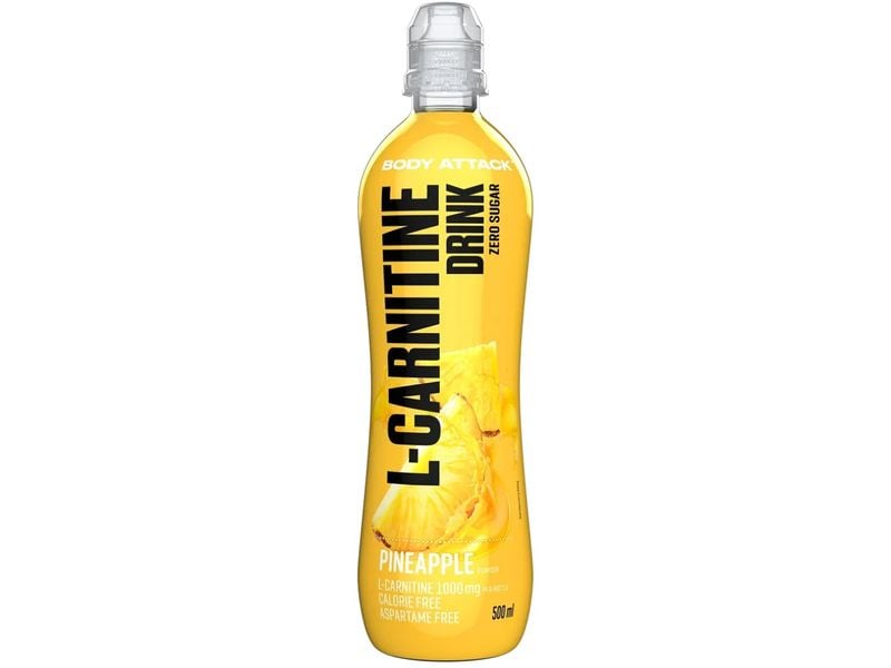 PowerFood | Body Attack L-Carnitine Drink | Pineapple, 18x500ml
