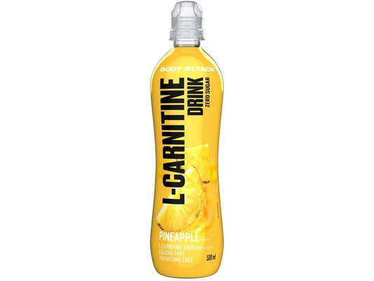 PowerFood | Body Attack L-Carnitine Drink | Pineapple, 18x500ml