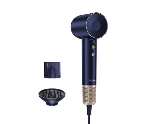 Laifen | Haartrockner Swift Premium Blau SE | Glättungsdüse, Wandhalterung in Geschenkbox
