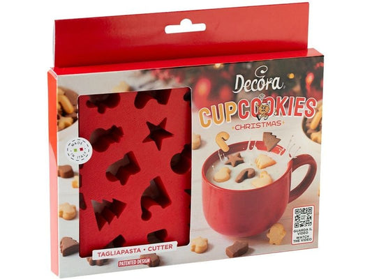 Decora | Cup Cookies Mini Kekse Weihnachten | 6-16,5 cm, 4 Stk