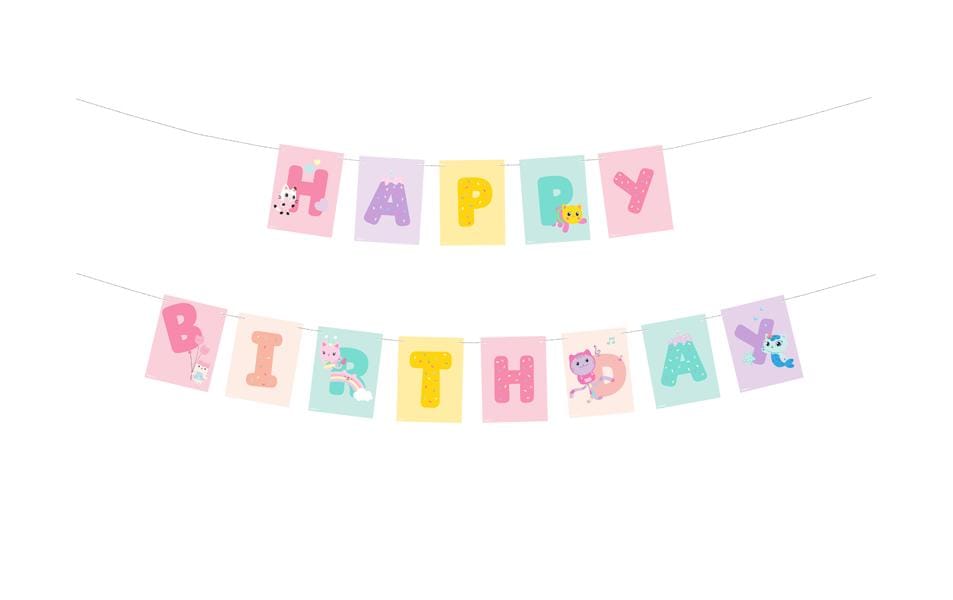 Partydeco Girlande Bday Gabbys Dollhouse