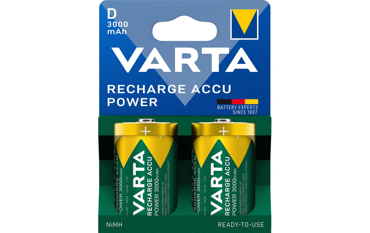 VARTA Akku Typ D 3000 mAh, 2Stk