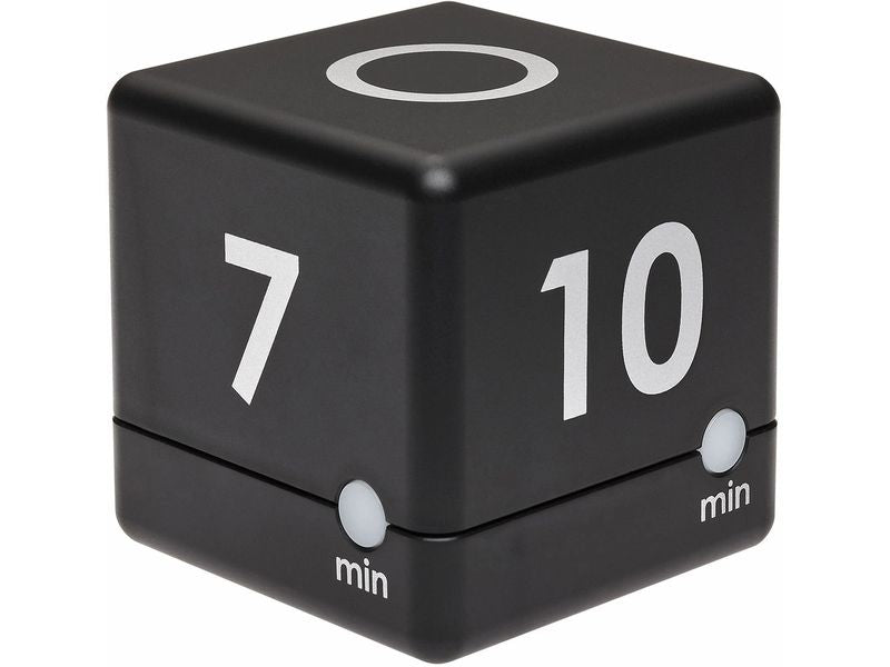 TFA Dostmann | TFA CUBE TIMER Digitaler Würfel-Timer | Exkl. 2 x 1,5 V AAA, Schwarz