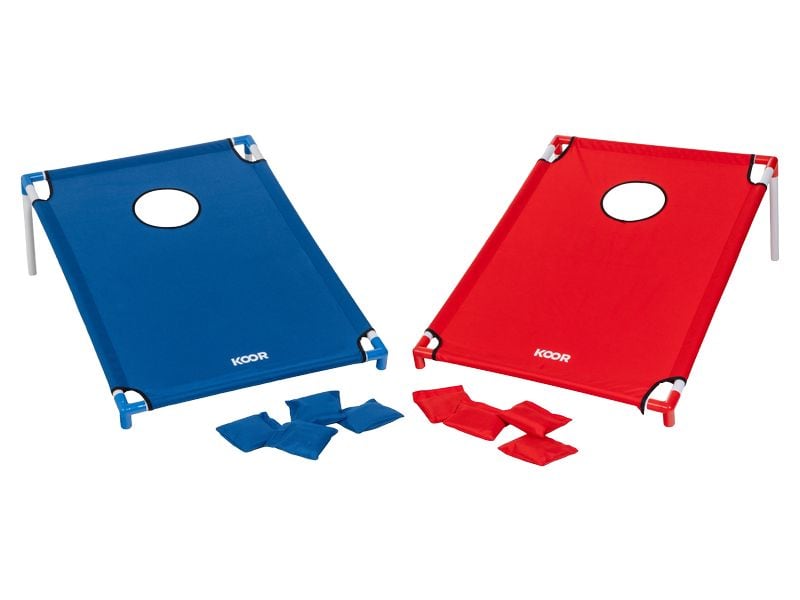 KOOR | Cornhole Plastic | Plastik, blau rot