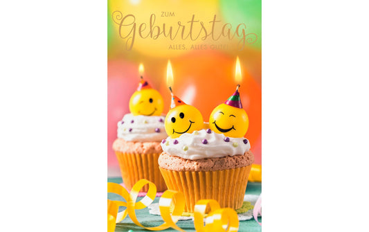 ABC Geburtstagskarte Smiley Muffin
