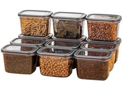 Hermia | Vorratsdosen-Set 12-teilig anthrazit | 12x 800ml, 100% Plastik