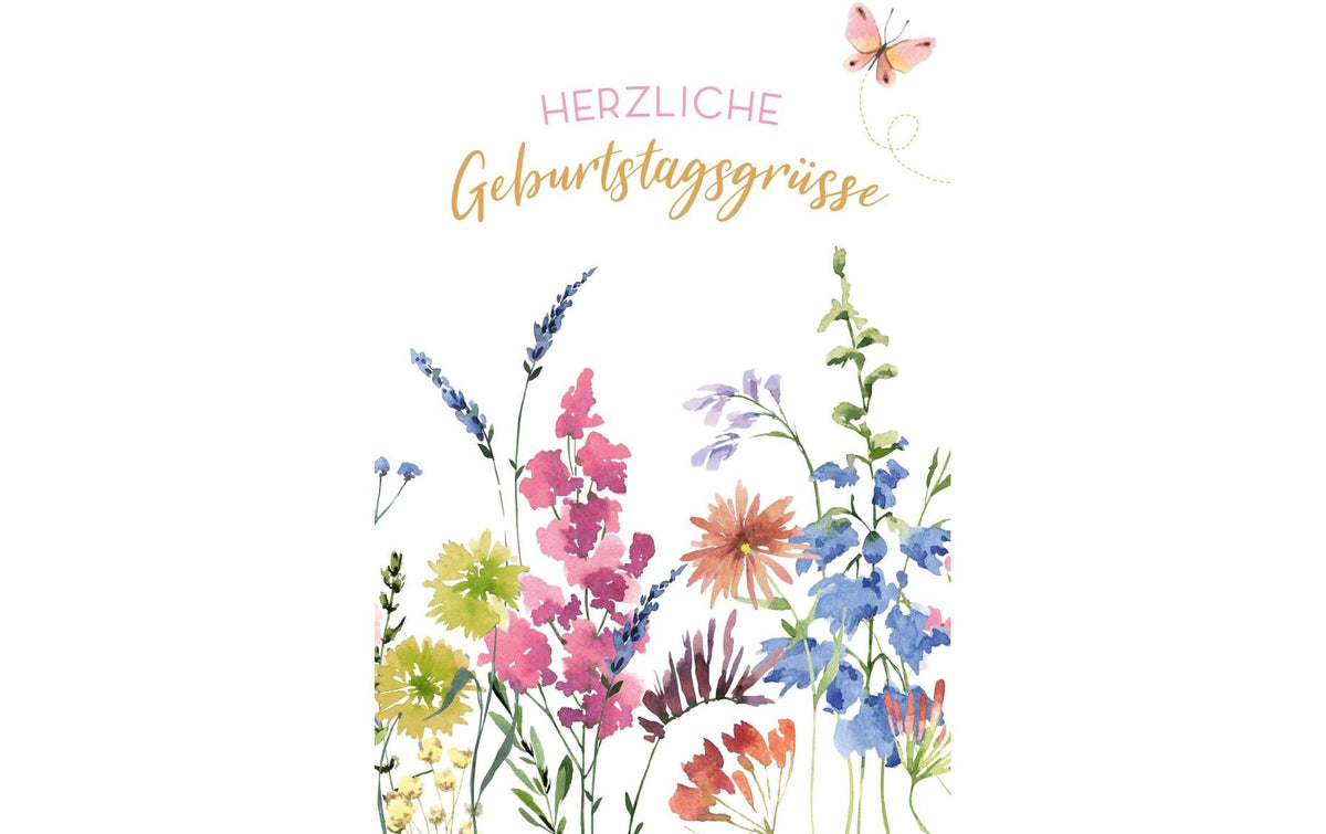 ABC Geburtstagskarte, Schmetterling