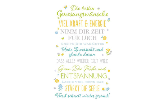ABC Genesungskarte, besten Wünsche