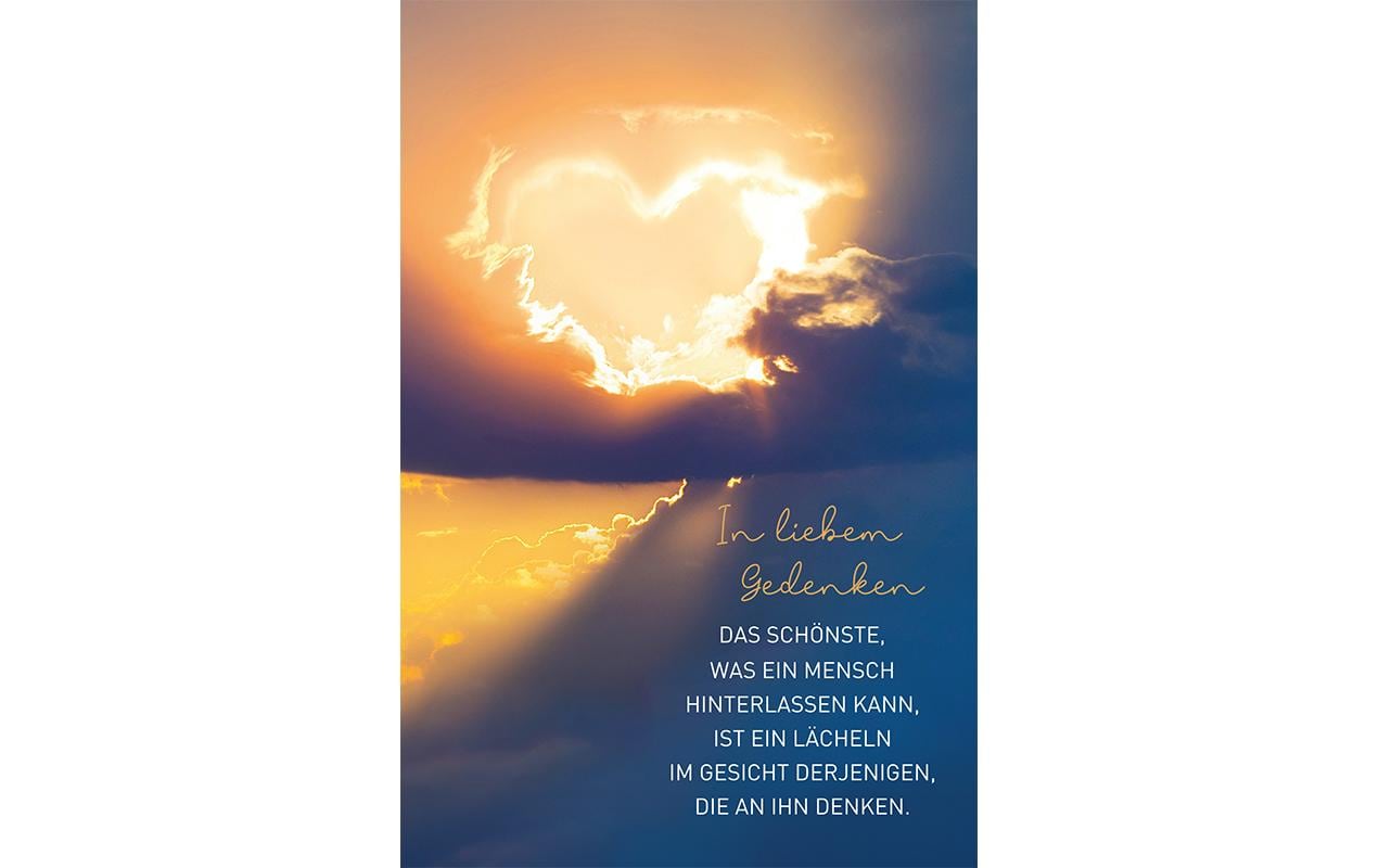 ABC Trauerkarte, Leuchtendes Herz