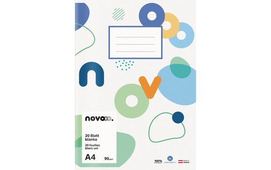 novooo. | NOVOOO Schulheft A4, 20 Stück | 729760 blanko90g