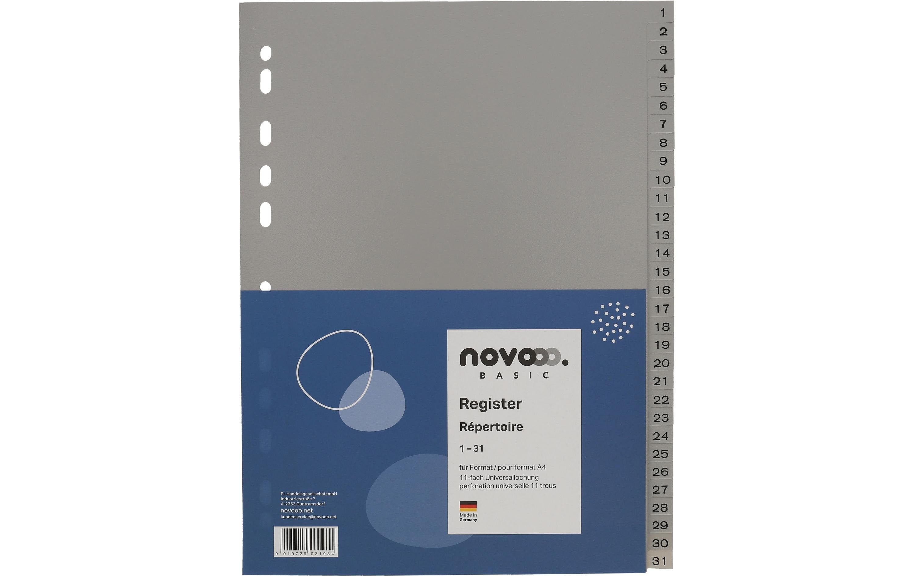 NOVOOO Register PP grau A4