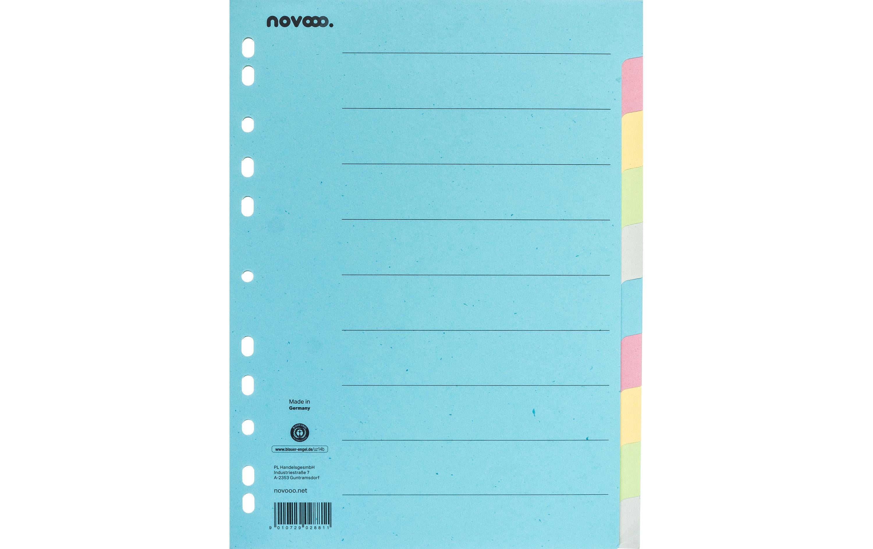 NOVOOO Kartonregister bunt A4