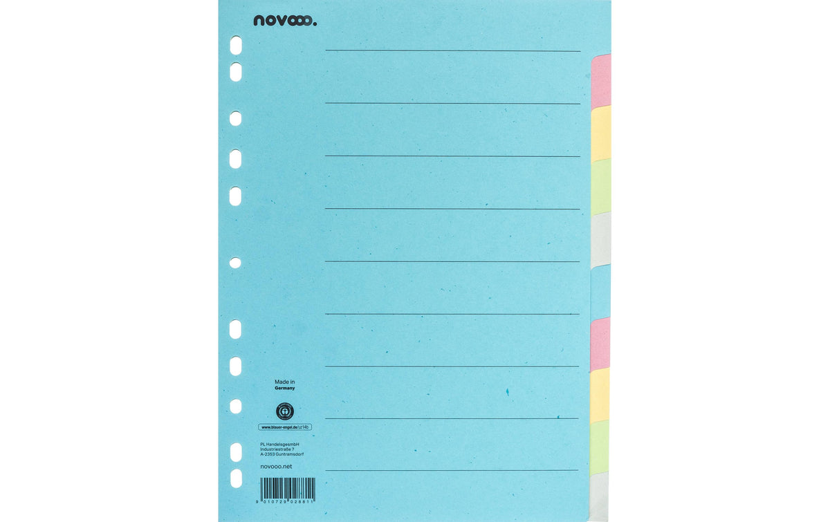 NOVOOO Kartonregister bunt A4