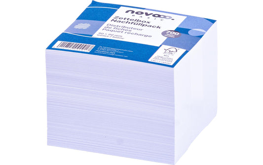 novooo. | NOVOOO Zettelbox Papier 90x90mm | 731146 weiss, 80g 700 Blatt