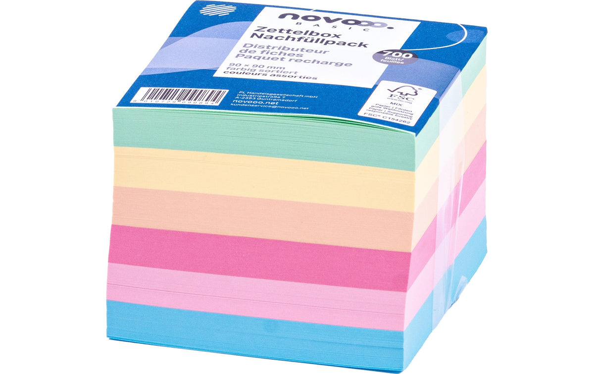 NOVOOO Zettelbox Papier 90x90mm