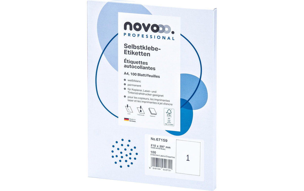 NOVOOO Etiketten  210x297mm