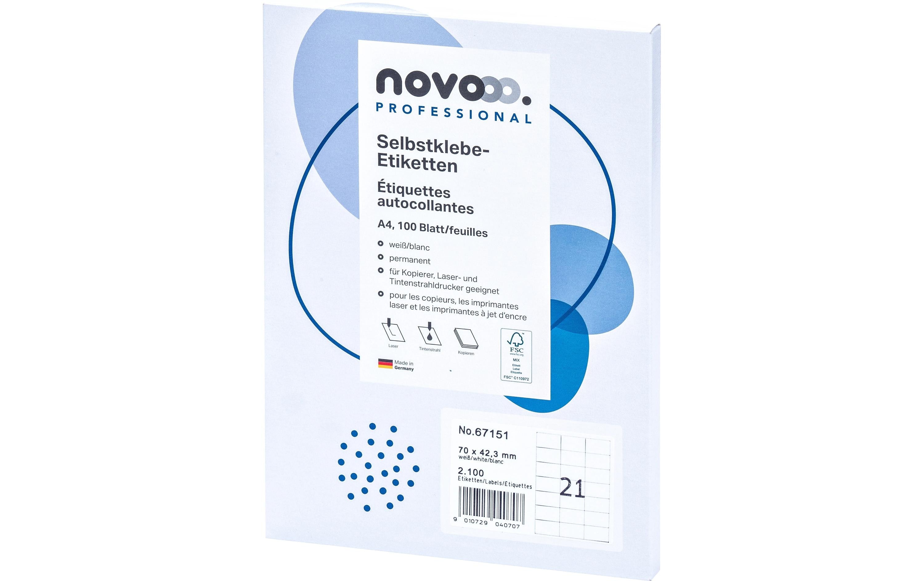 NOVOOO Etiketten 70x42.3mm