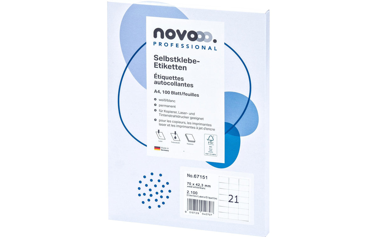 NOVOOO Etiketten 70x42.3mm