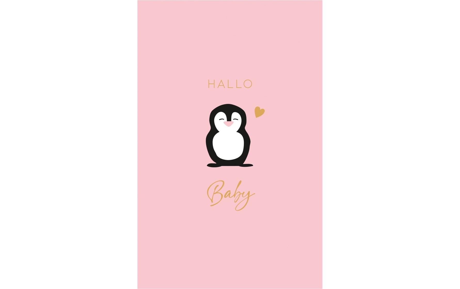 ABC Geburtskarte, süsser Pinguin