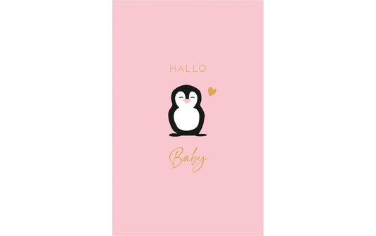 ABC Geburtskarte, süsser Pinguin