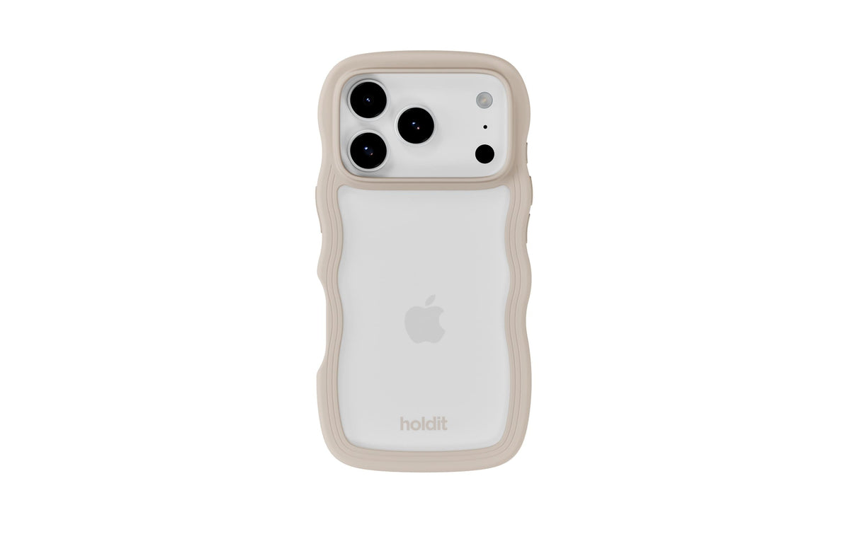 Holdit Wavy Case Beige/Transparent