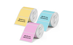 Olympia | Etikettenrolle farbig 3er Pack | 40x30mm, 230 Etiketten