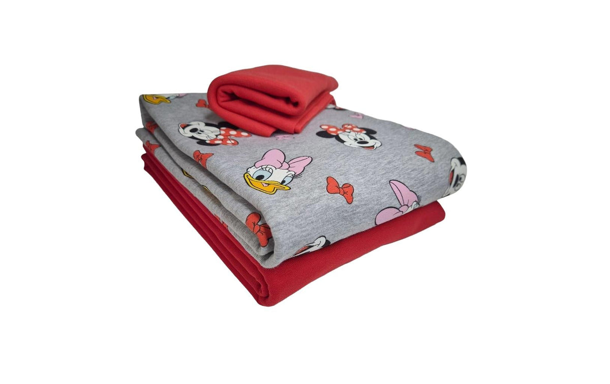 Stoff-Set French Terry Minnie Mouse