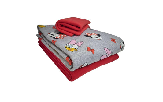 Stoff-Set French Terry Minnie Mouse