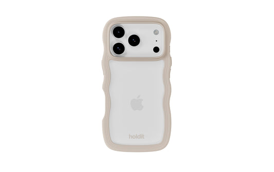 Holdit Wavy Case Beige/Transparent