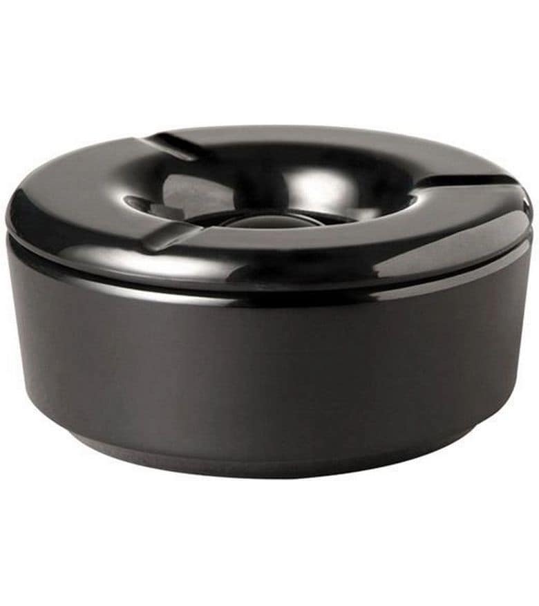 APS | Windaschenbecher Glow | Ø 11,5 cm, H: 5 cm, Schwarz