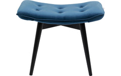 Kare | Hocker Black Vicky Velvet | Petrol, 46 x 59 cm