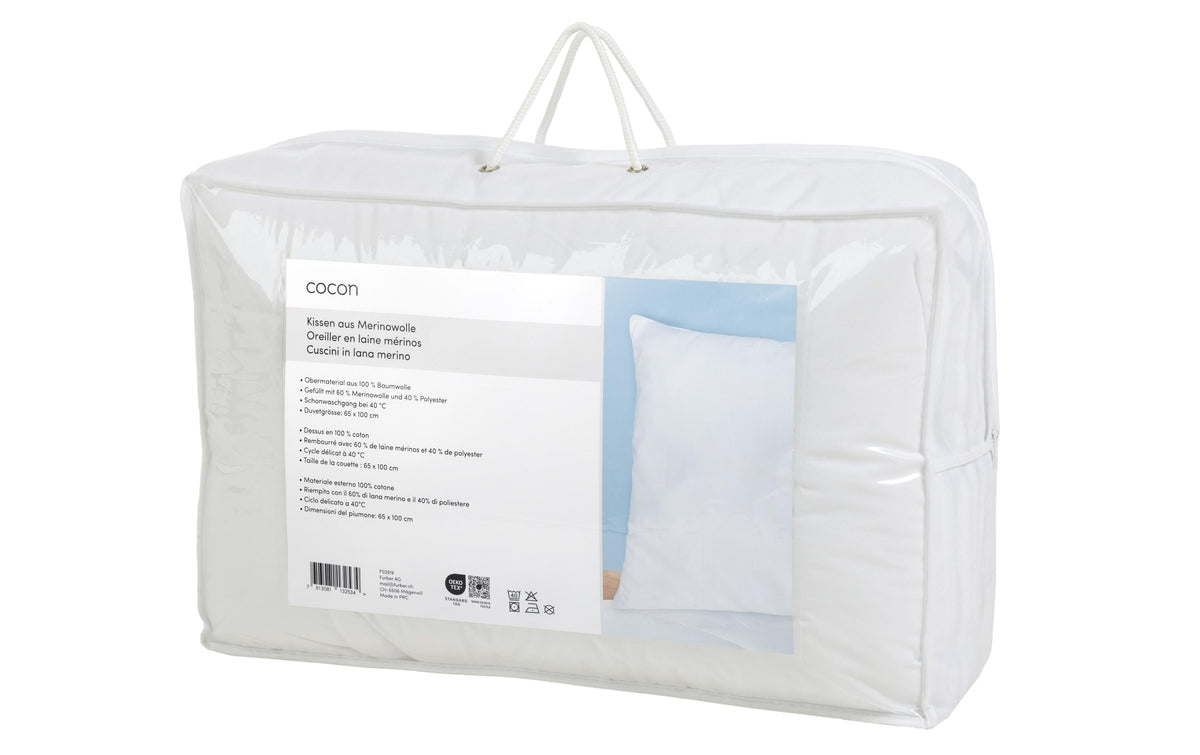 COCON Kissen Merinowolle 65x100cm