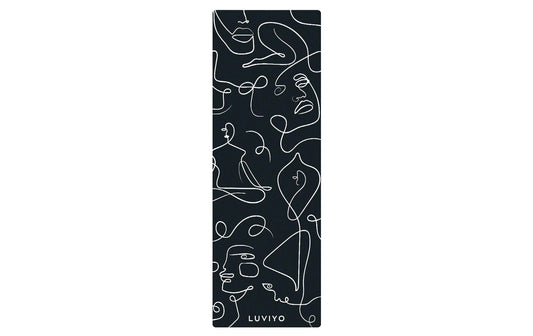 LUVIYO All-In-One Yogamatte Black Marble