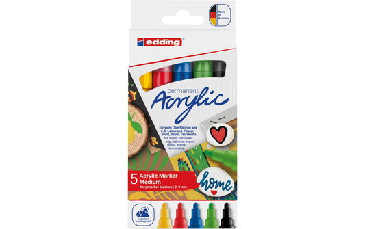 edding | Acrylmarker 5100 med E-5 basic | 1 Stk., Strichbreite ca. 1.5-3 mm
